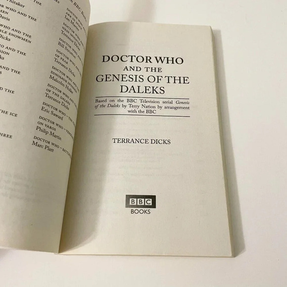 2016 Doctor Who and the Genesis of the Daleks Paperback Book Terrance Dicks - Picture 8 of 16